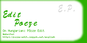 edit pocze business card
