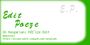 edit pocze business card